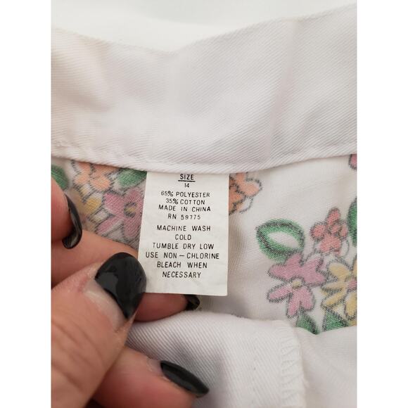 Floral 2 Piece Set Floral Sleeveless Button Top & High Waist Shorts sz 14 Girls - Picture 11 of 16